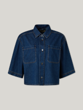 Bild von Kurzarmbluse aus Denim ENZA